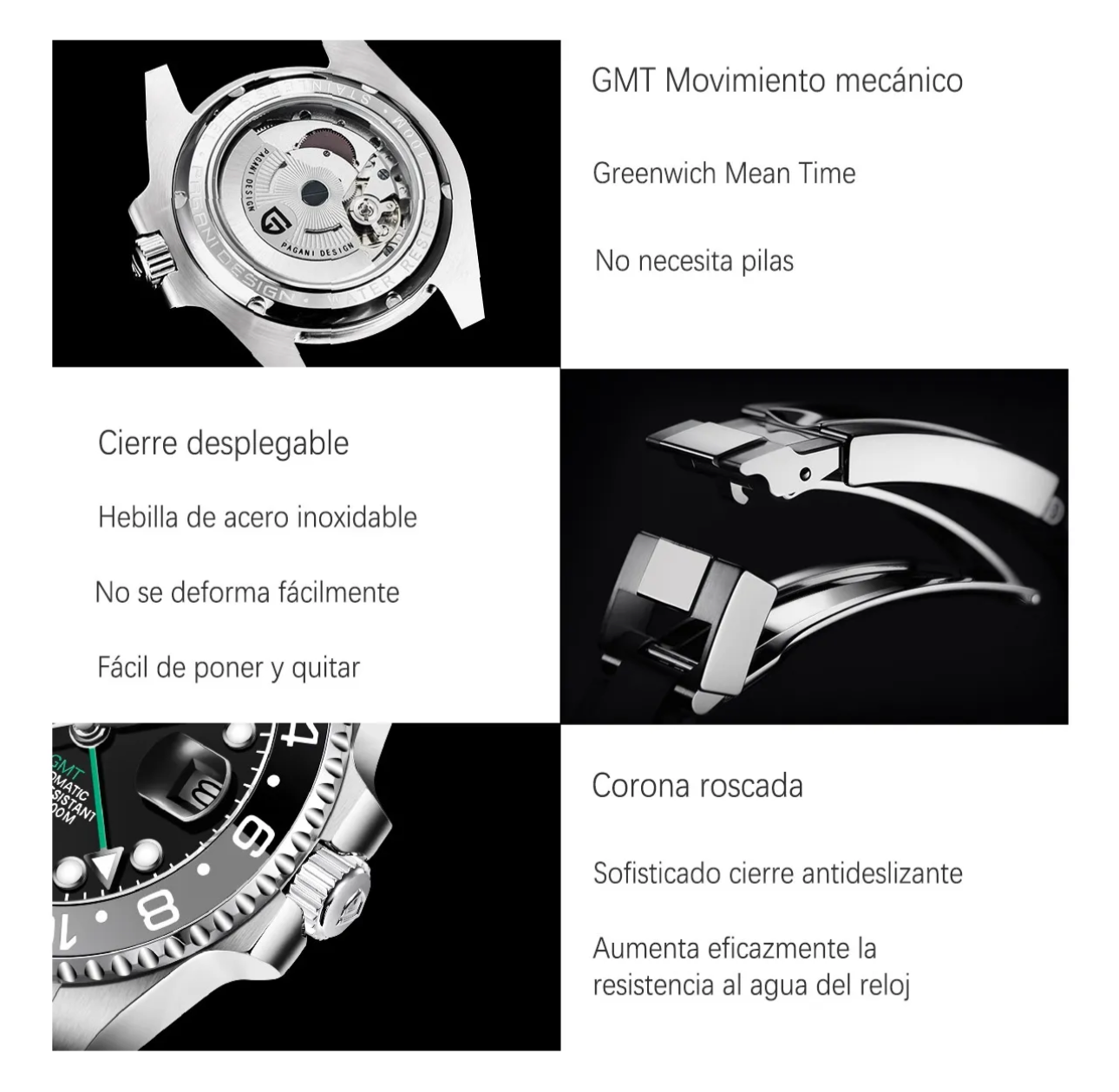 Pagani Design GMT AUTOMÁTICO para Caballero Elegante