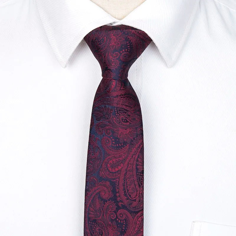 Corbata Vinotinto Bicolor 6cm 4267