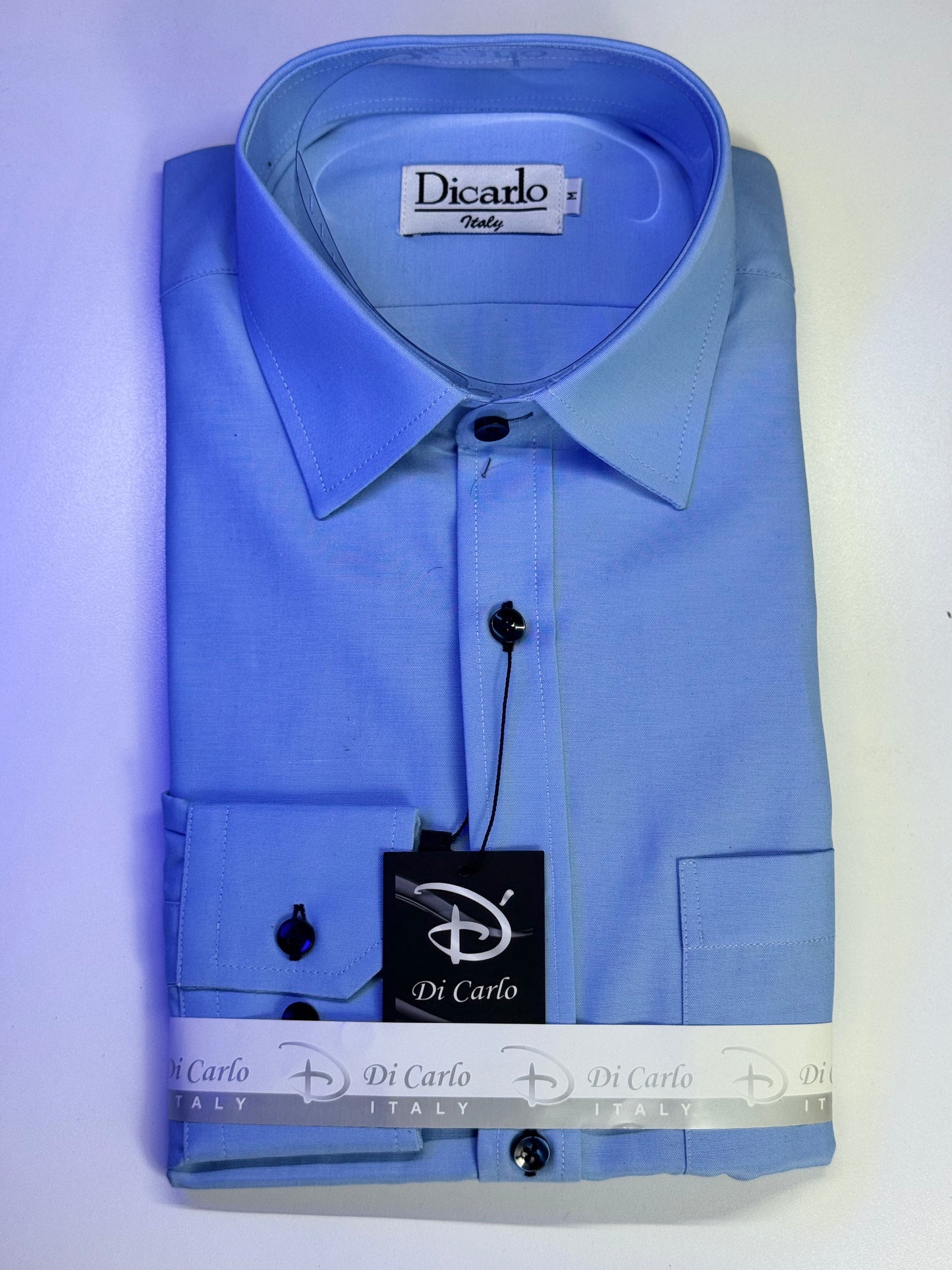 Camisa Formal Celeste Para Hombre