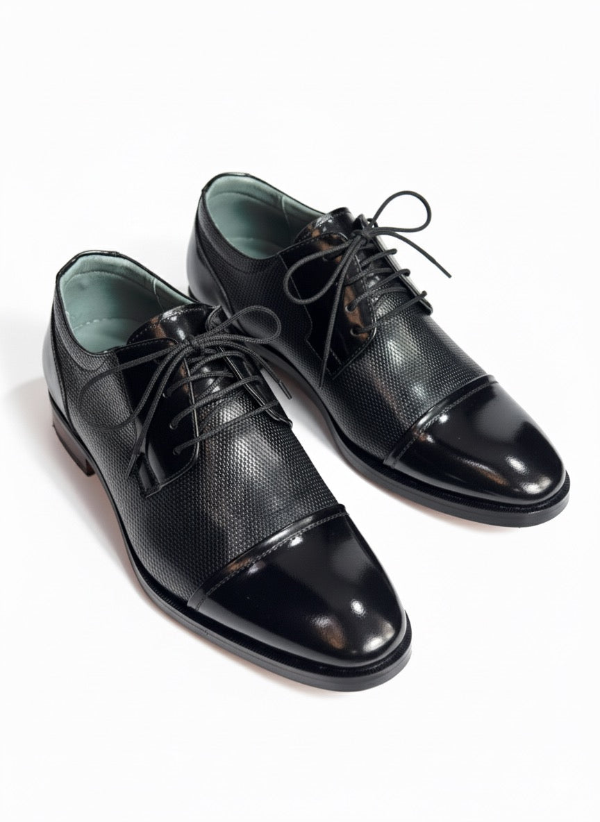Zapatos de Vestir NEGROS para Hombre - Cuero Charol, suela en Grupon