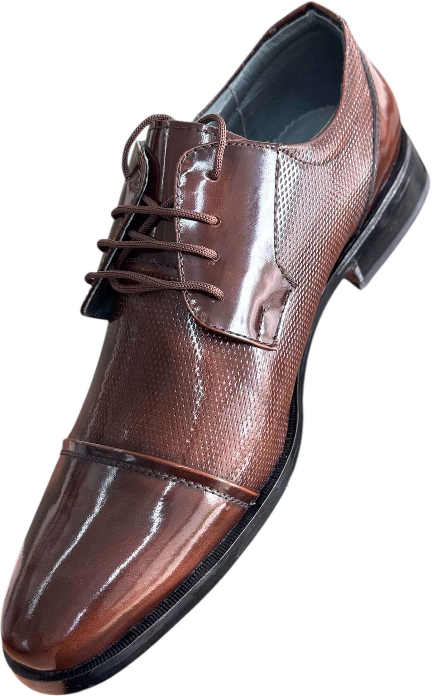 Zapatos de Vestir Marrones para Hombre - Cuero Charol, suela en Crupon