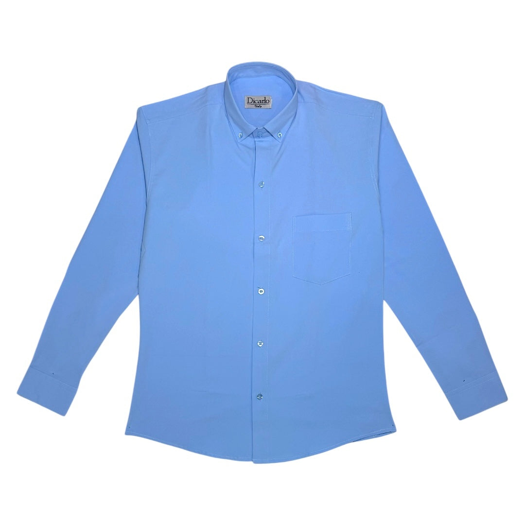 Camisa Formal Celeste Para Hombre