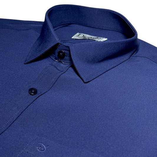 Camisa Formal Azul oscuro Para Hombre
