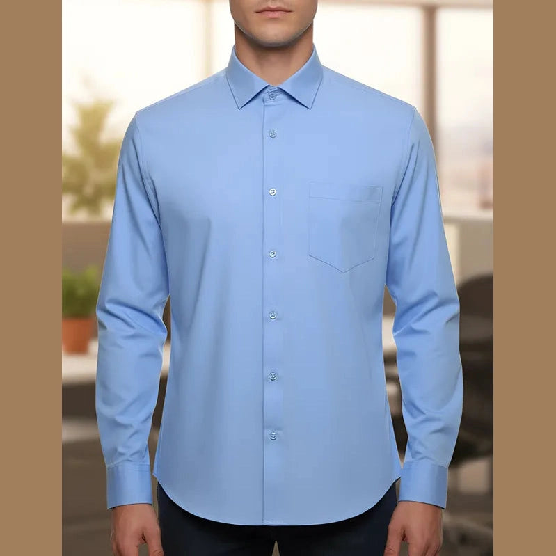 Camisa Formal Celeste Para Hombre