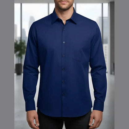 Camisa Formal Azul oscuro Para Hombre