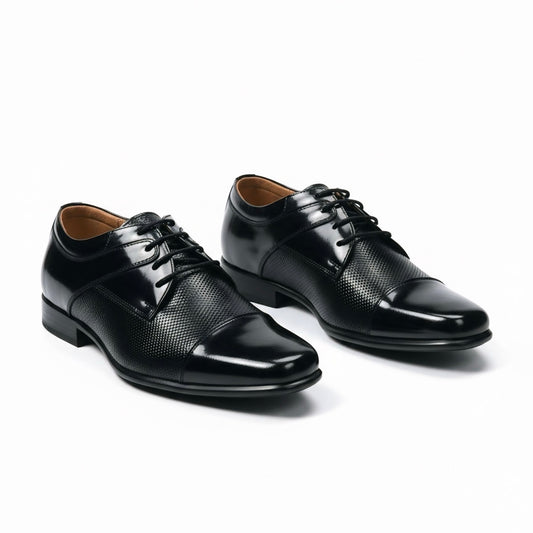 Zapatos de Vestir para Hombre – Diseño Texturizado con Acabado en Charol
