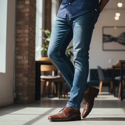 Zapatos de Vestir en Cuero Charol Marrón para Hombre – Estilo Oxford Elegante