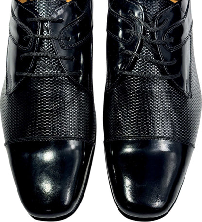 Zapatos de Vestir para Hombre – Diseño Texturizado con Acabado en Charol