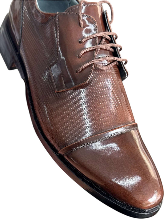 Zapatos de Vestir Marrones para Hombre - Cuero Charol, suela en Crupon