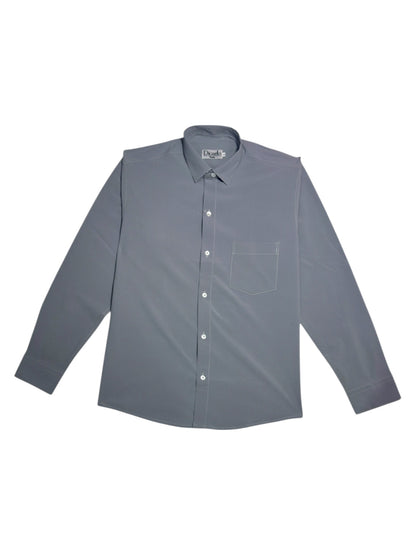Camisa Formal Gris Para Hombre