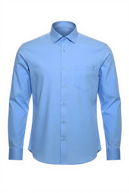 Camisa Formal Celeste Para Hombre