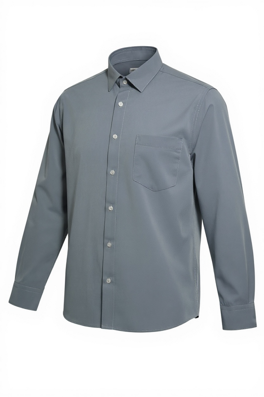 Camisa Formal Gris Para Hombre